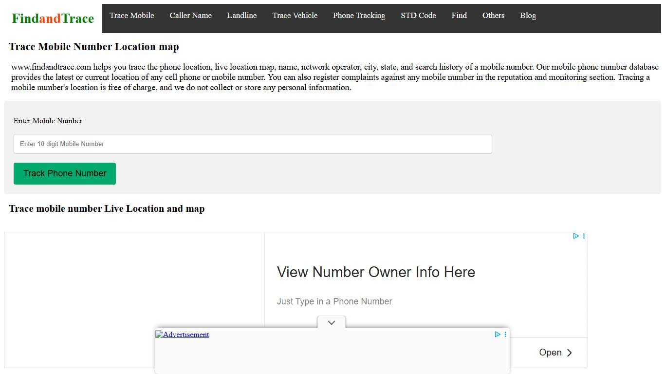 Trace Mobile Number Location online