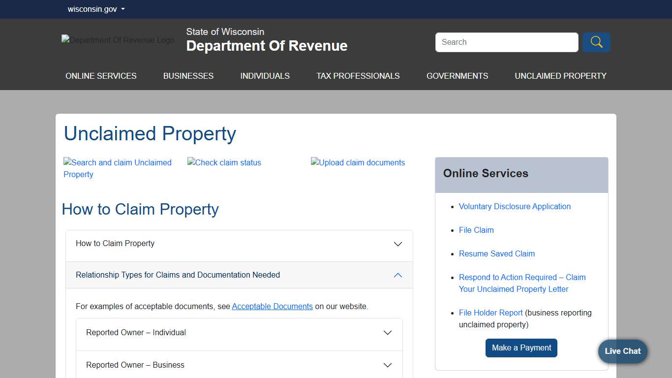 DOR Unclaimed Property