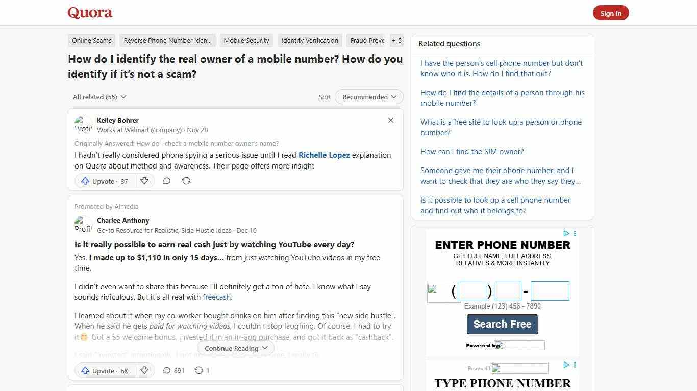 How to identify the real owner of a mobile number? How do you identify if it’s not a scam - Quora
